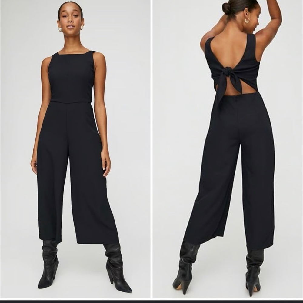Aritzia Wilfred Ecoulement Tie Back Sleeveless Jumpsuit Size 4